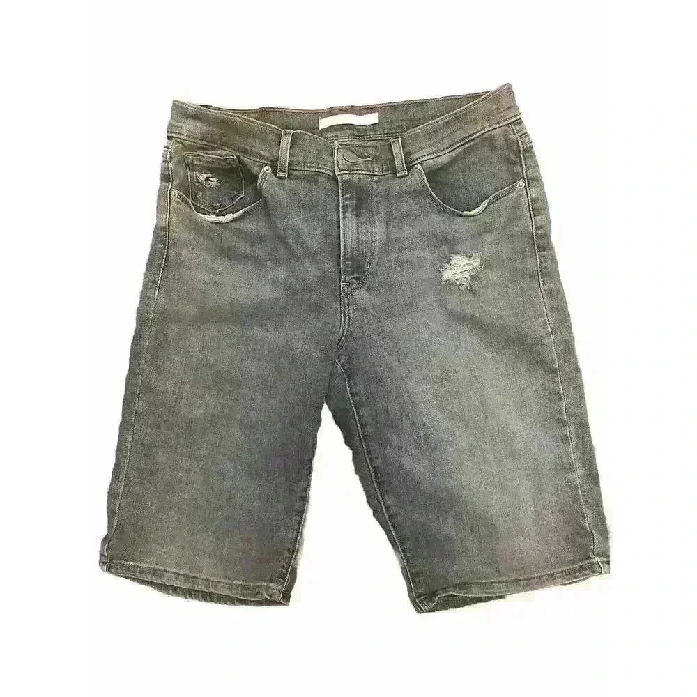 Levis Shorts Womens Size 28 Bermuda Mid Rise Stretch 12 Inch Inseam Denim